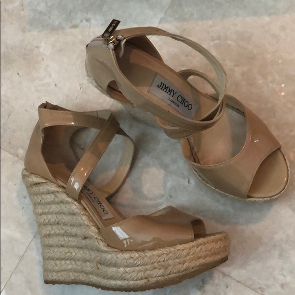 Jimmy Choo patent leather wedges 36 - Picture 3 of 8